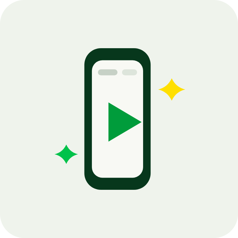 Ilustração: celular mostrando vídeo de antes e depois