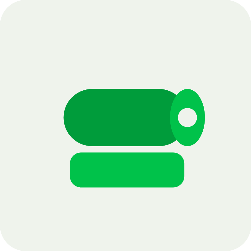 Ilustração: rolo de TNT verde