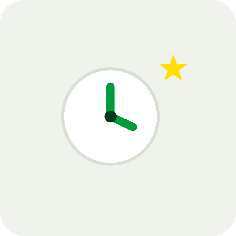 Ilustração: relógio marcando a hora certa de pedir