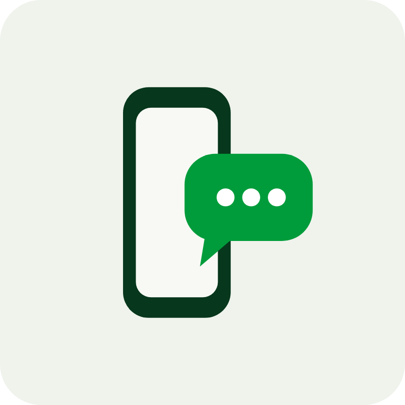 Ilustração: celular com mensagem, o canal direto